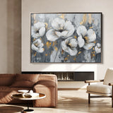 Floral 018 Canvas Art 18" x 24" / 45 x 60 cm / Black