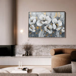 Floral 018 Canvas Art 18" x 24" / 45 x 60 cm / Black