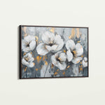 Floral 018 Canvas Art 18" x 24" / 45 x 60 cm / Black