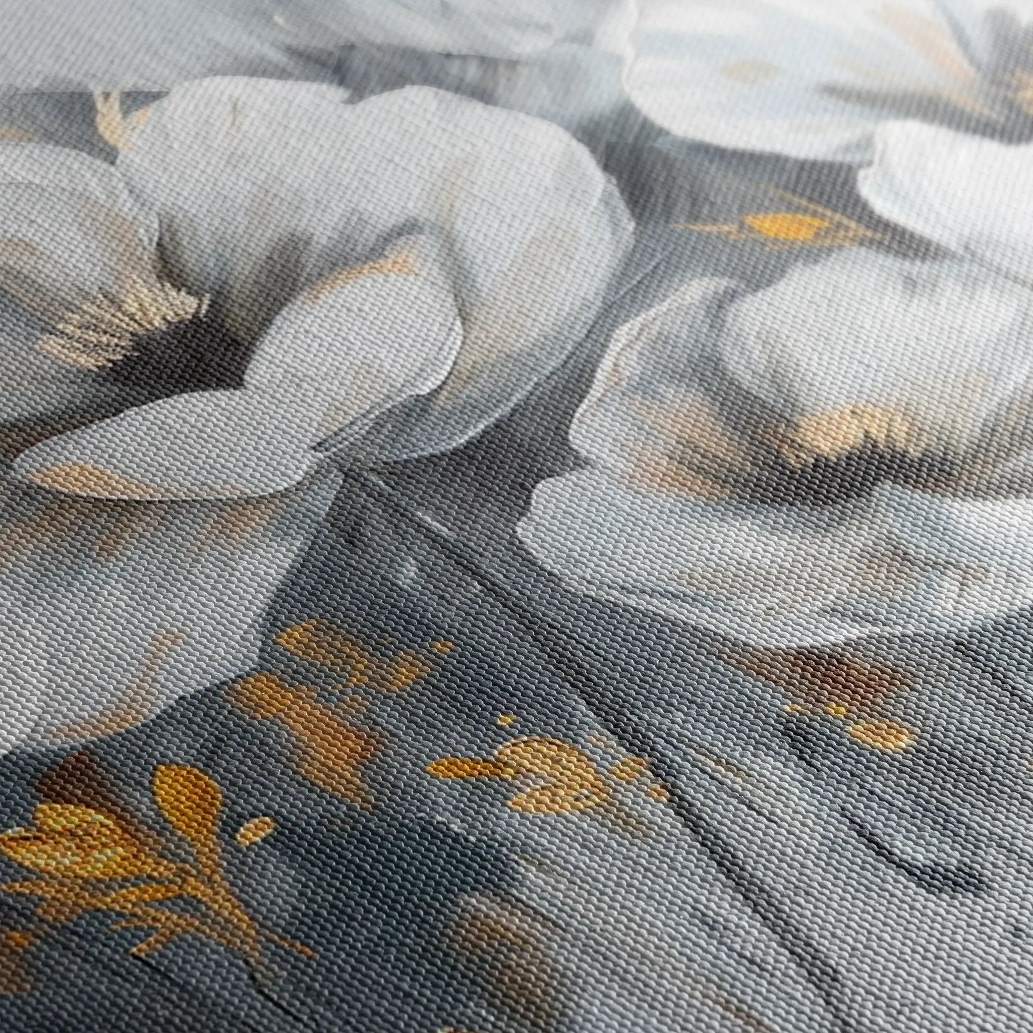 Floral 018 Canvas Art 18" x 24" / 45 x 60 cm / Black