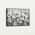Floral 018 Canvas Art 60 x 40 cm / Black