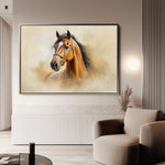 Horses 018 Canvas Art 18" x 24" / 45 x 60 cm / Black