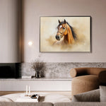 Horses 018 Canvas Art 18" x 24" / 45 x 60 cm / Black
