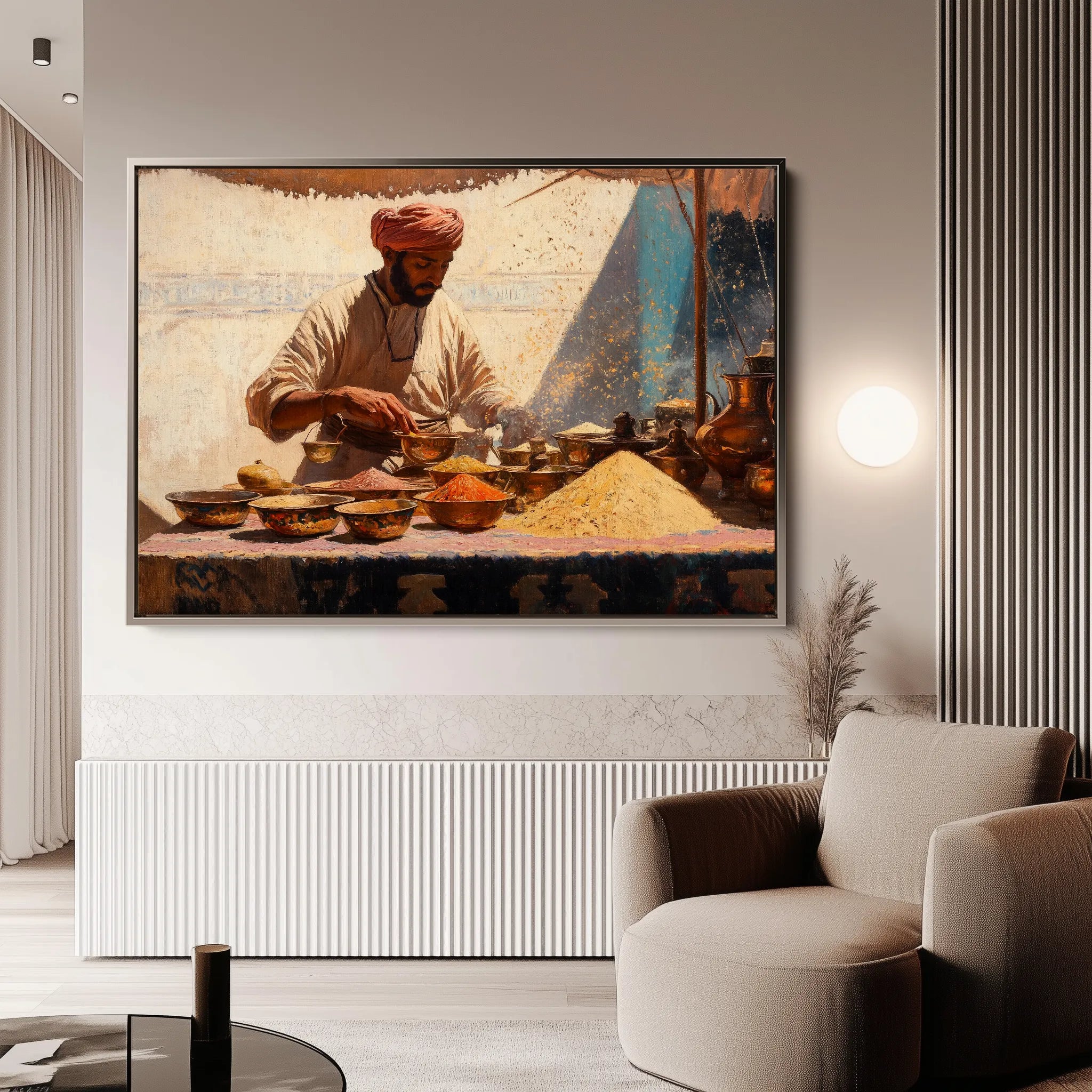 Orientalist 018 Canvas Art 18" x 24" / 45 x 60 cm / Black