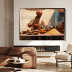 Orientalist 018 Canvas Art 18" x 24" / 45 x 60 cm / Black