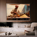 Orientalist 018 Canvas Art 18" x 24" / 45 x 60 cm / Black