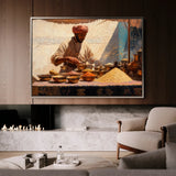 Orientalist 018 Canvas Art 18" x 24" / 45 x 60 cm / Black