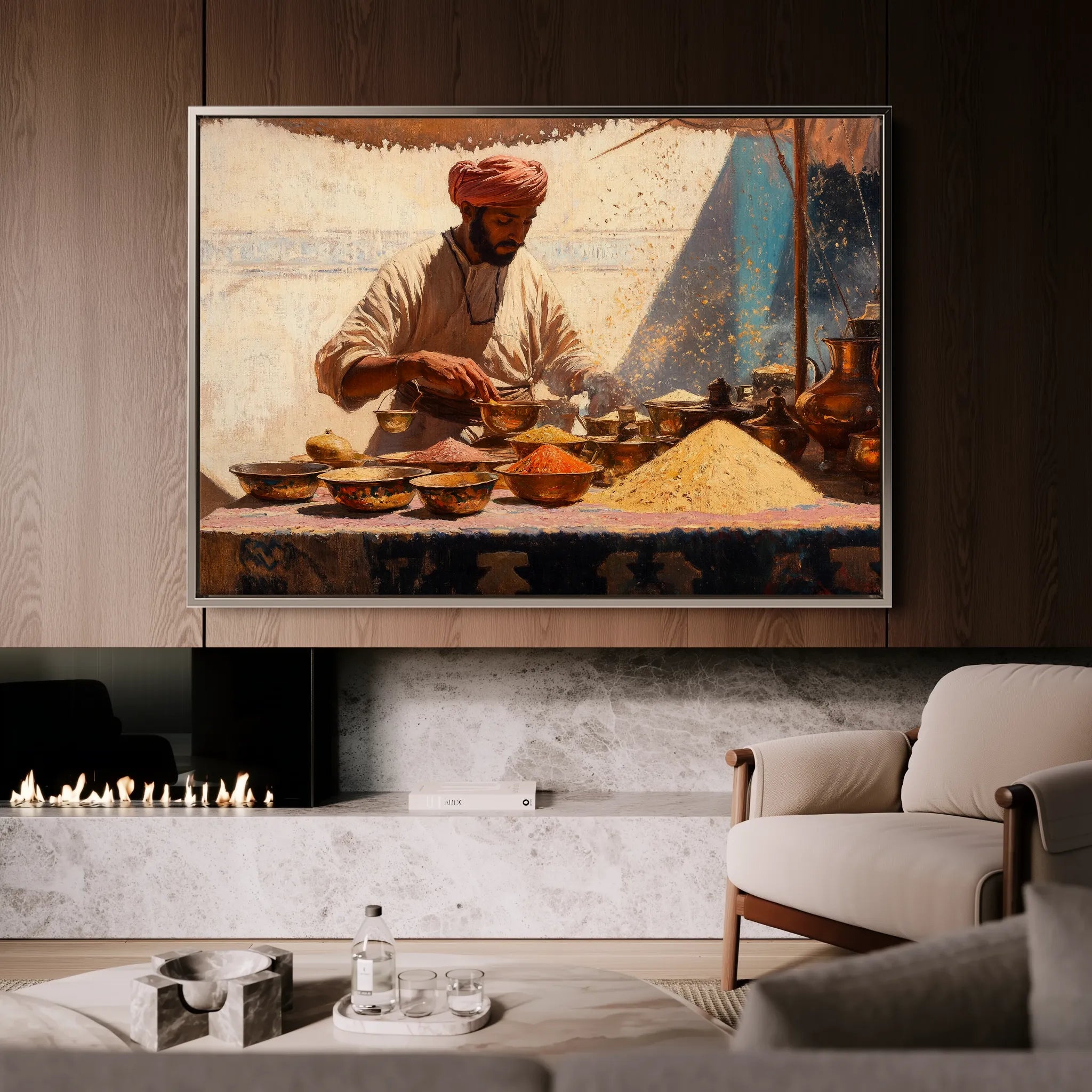 Orientalist 018 Canvas Art 18" x 24" / 45 x 60 cm / Black