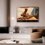 Orientalist 018 Canvas Art 18" x 24" / 45 x 60 cm / Black