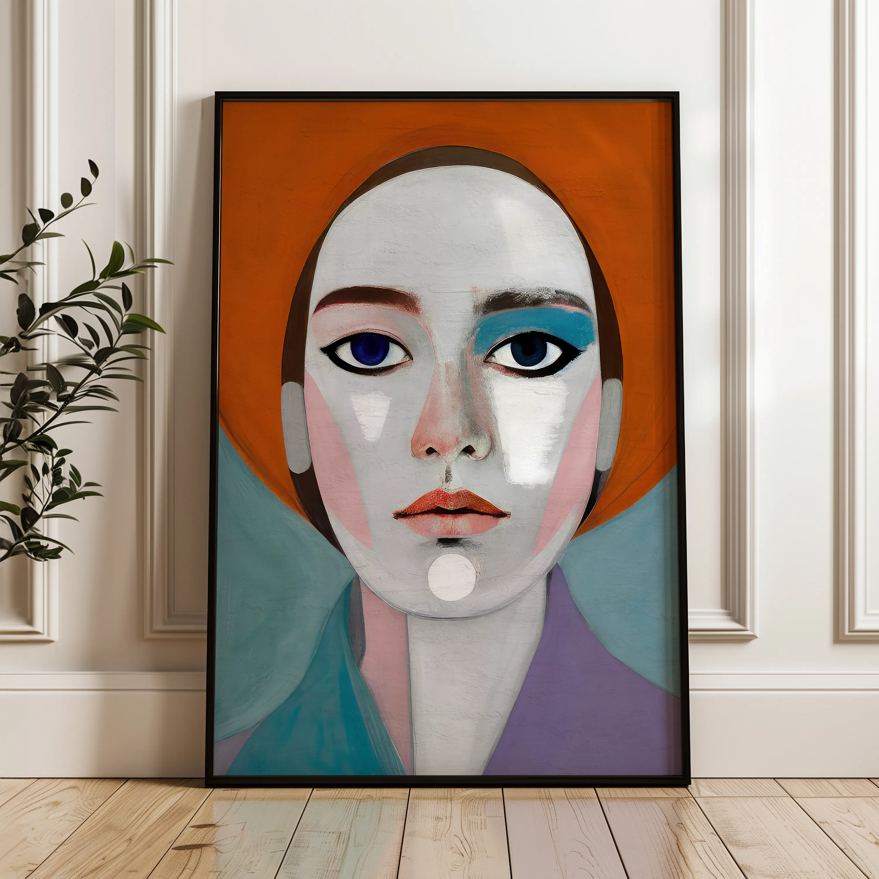 Portrait 018 Canvas Art 18" x 24" / 45 x 60 cm / Black
