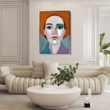 Portrait 018 Canvas Art 18" x 24" / 45 x 60 cm / Black