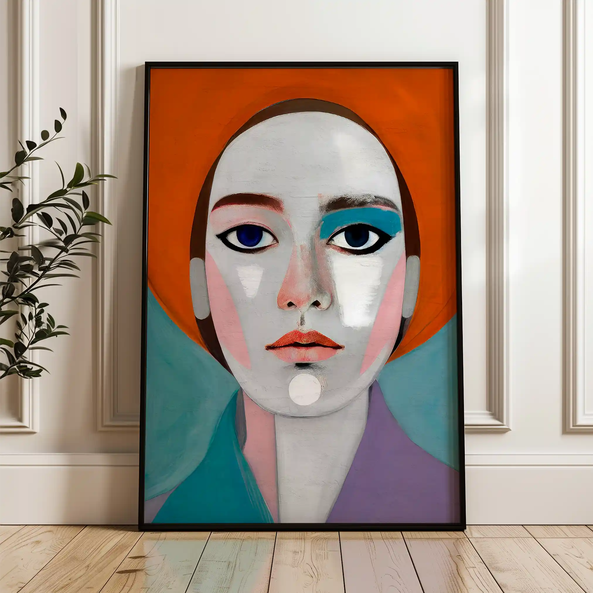 Portrait 018 Canvas Art 60 x 40 cm / Black