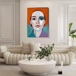 Portrait 018 Canvas Art 60 x 40 cm / Black