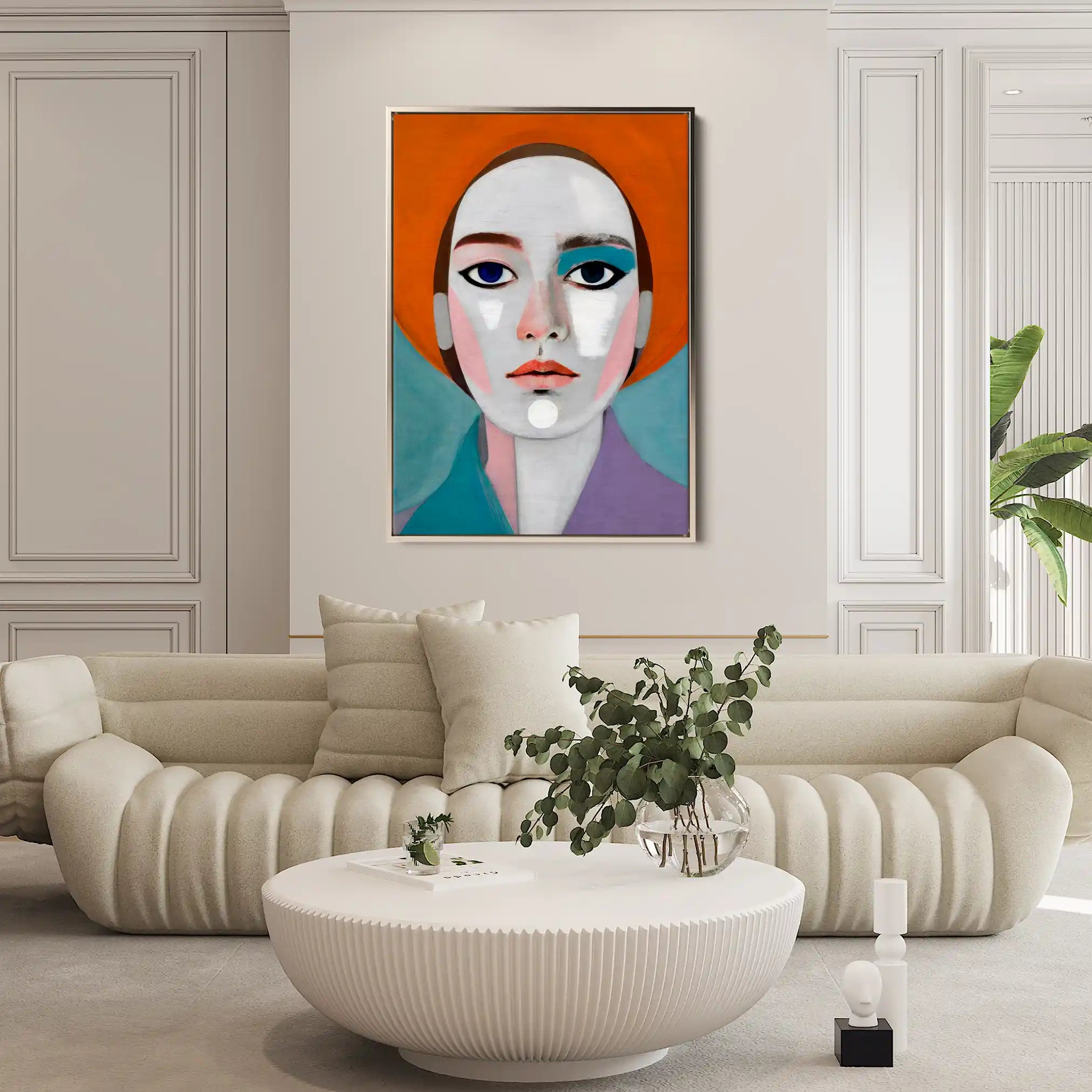 Portrait 018 Canvas Art 60 x 40 cm / Black