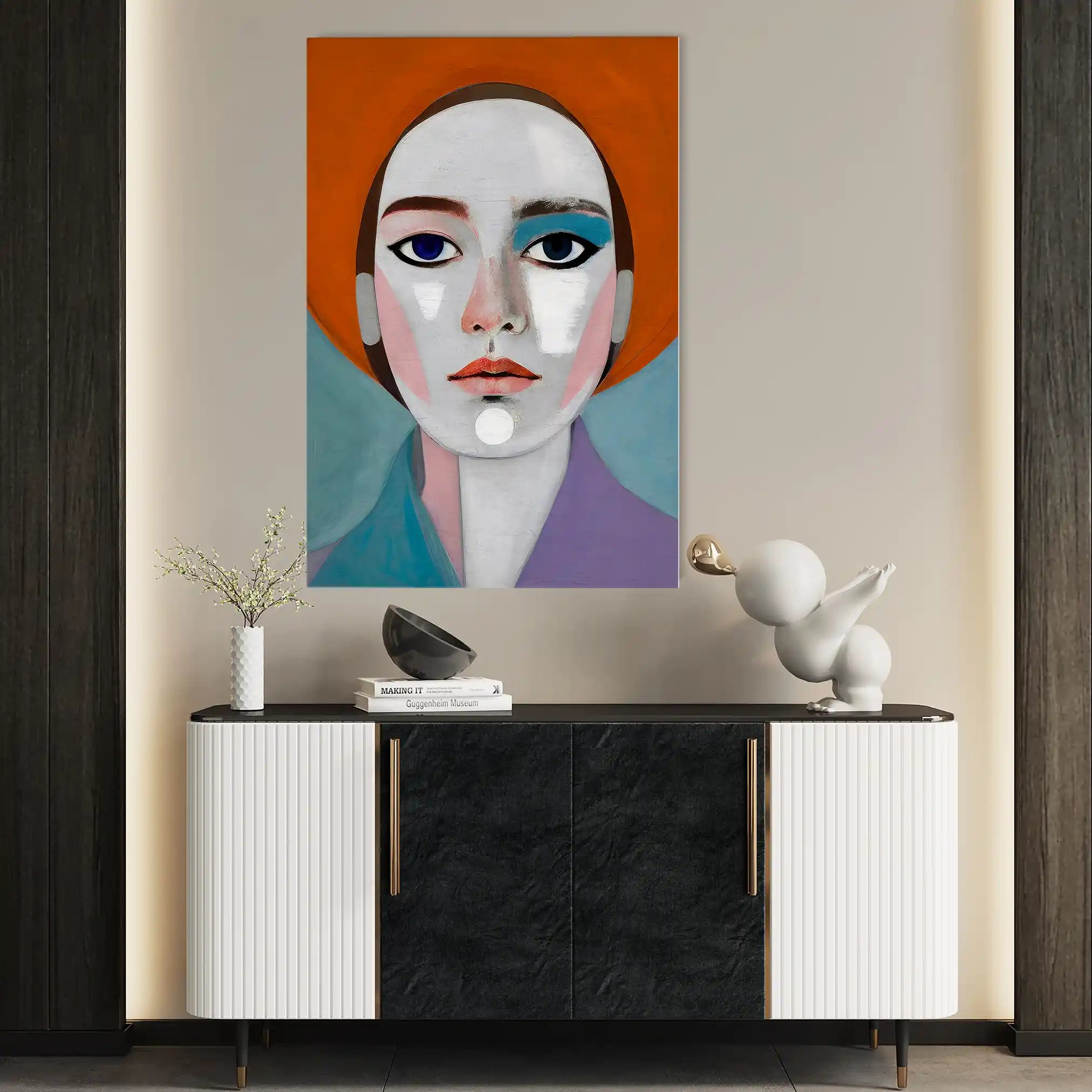 Portrait 018 Canvas Art 60 x 40 cm / Black
