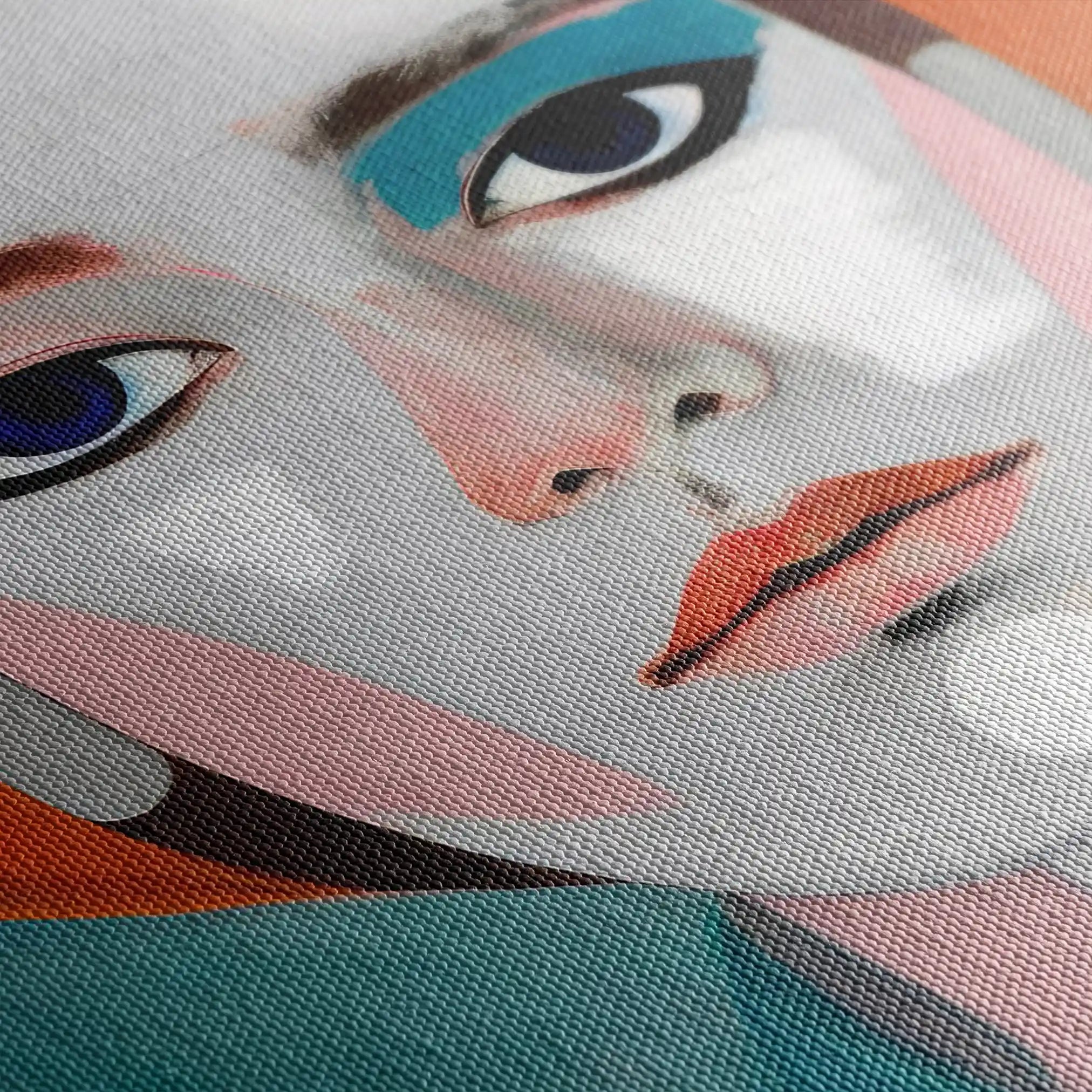 Portrait 018 Canvas Art 60 x 40 cm / Black