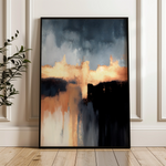 Abstract 019 Canvas Art 18" x 24" / 45 x 60 cm / Black