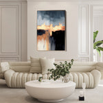 Abstract 019 Canvas Art 18" x 24" / 45 x 60 cm / Black