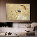 Animals 019 Canvas Art 18" x 24" / 45 x 60 cm / Black