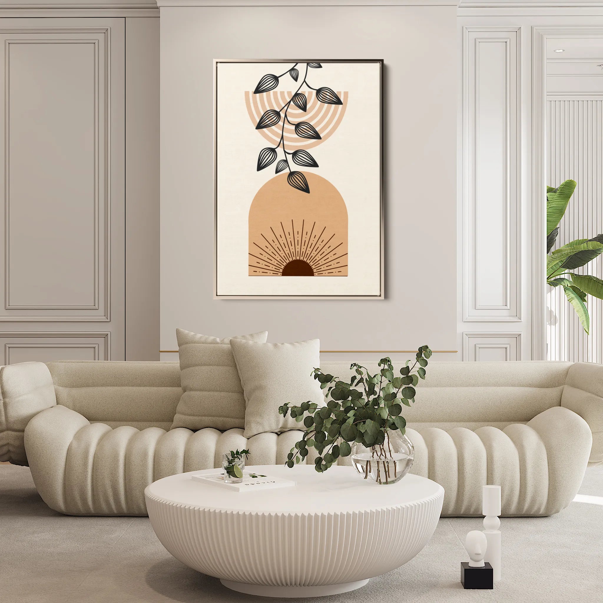 Boho 019 Canvas Art 18" x 24" / 45 x 60 cm / Black