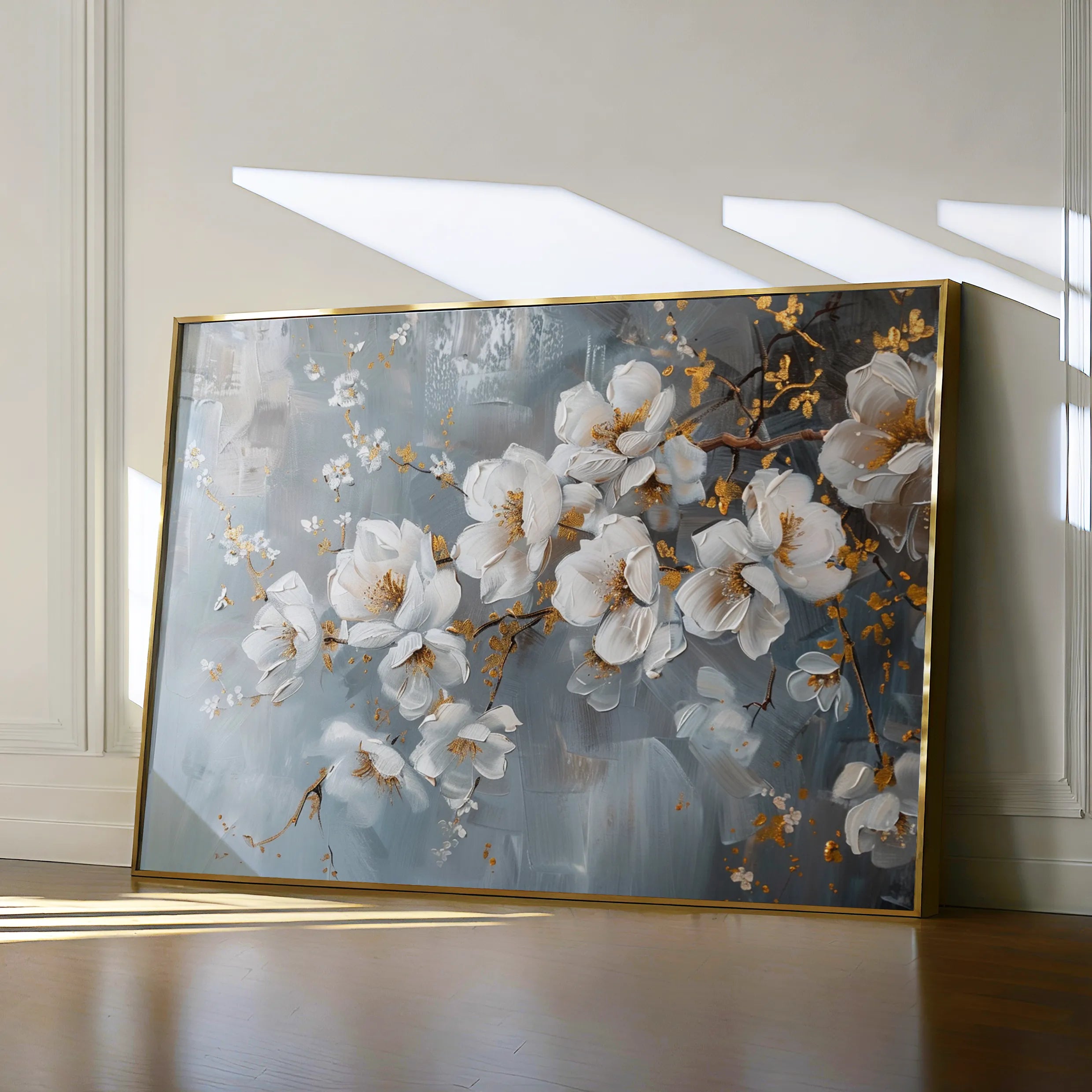 Floral 019 Canvas Art 18" x 24" / 45 x 60 cm / Black