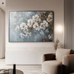 Floral 019 Canvas Art 18" x 24" / 45 x 60 cm / Black