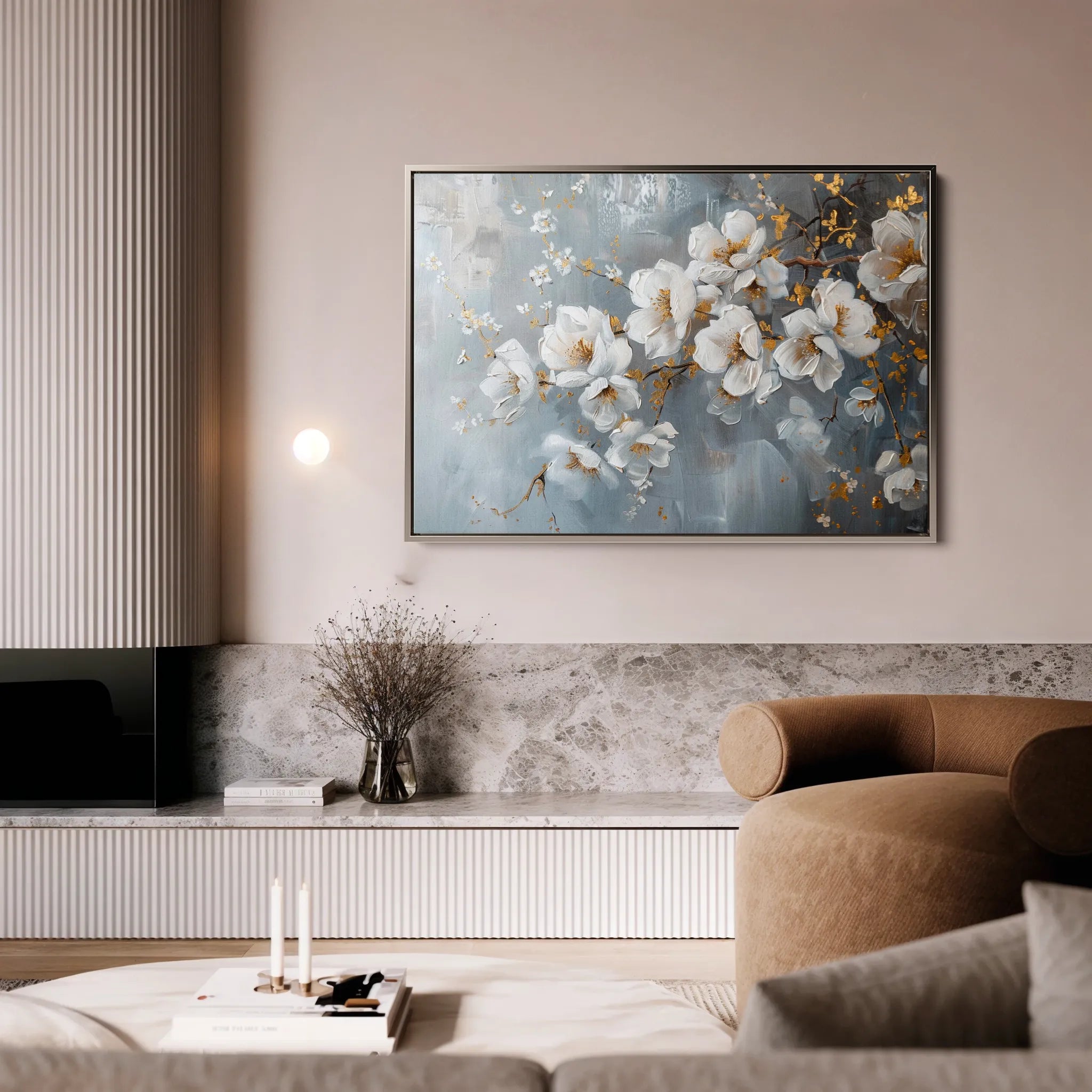 Floral 019 Canvas Art 18" x 24" / 45 x 60 cm / Black