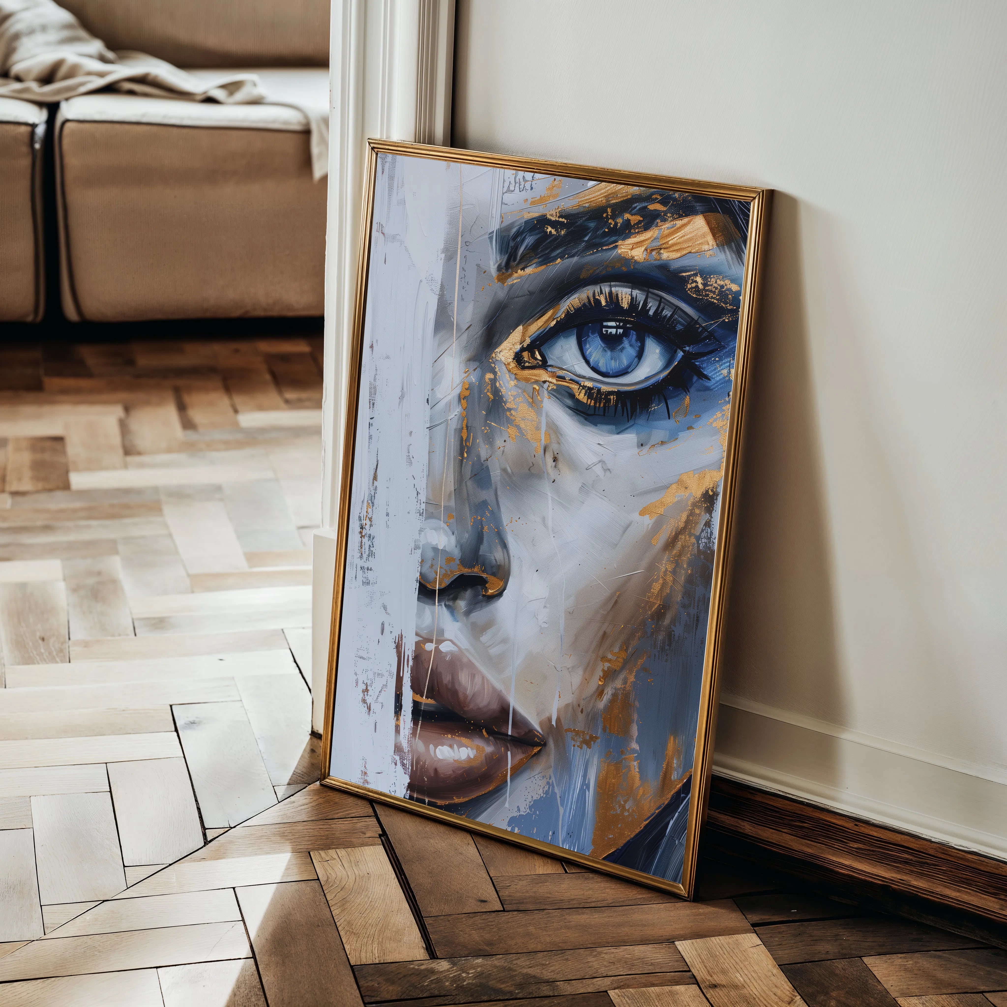 Portrait 019 Canvas Art 18" x 24" / 45 x 60 cm / Black