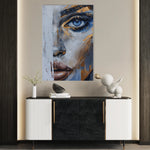 Portrait 019 Canvas Art 18" x 24" / 45 x 60 cm / Black