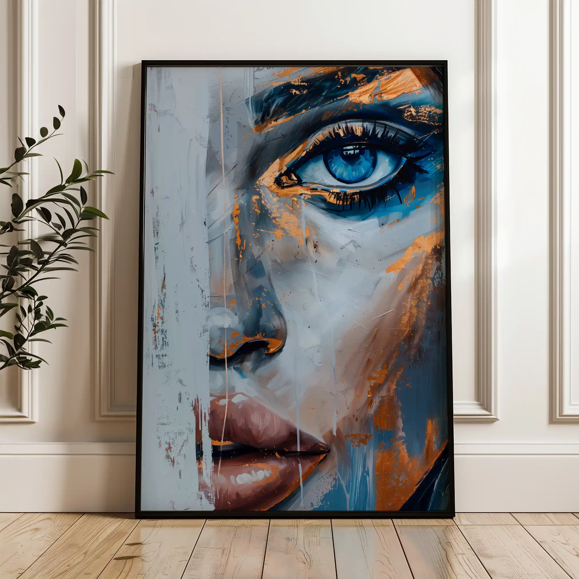 Portrait 019 Canvas Art 60 x 40 cm / Black