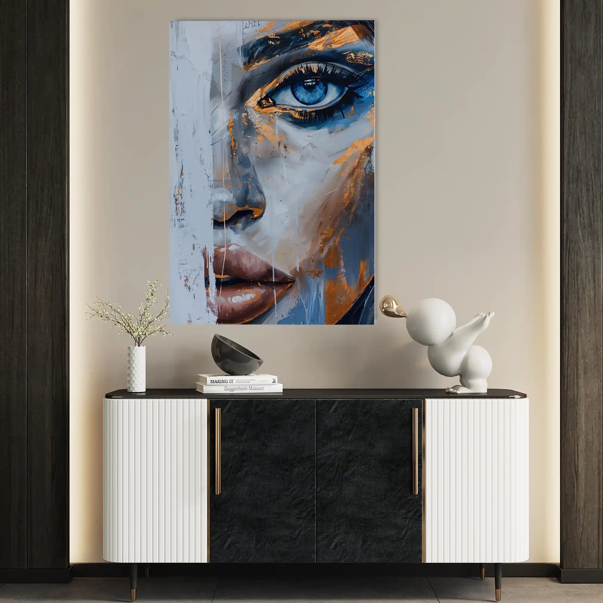 Portrait 019 Canvas Art 60 x 40 cm / Black