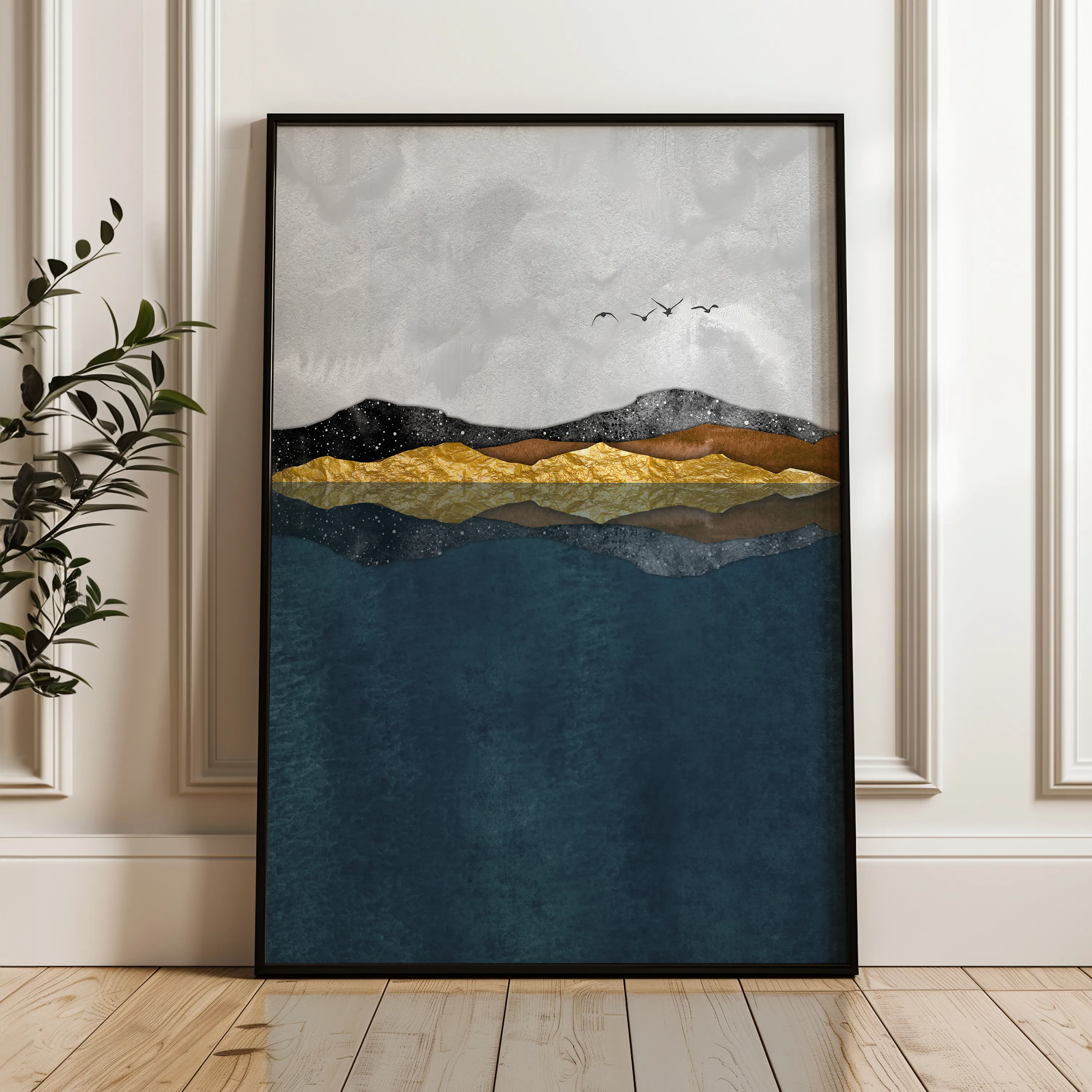 Abstract 020 Canvas Art 18" x 24" / 45 x 60 cm / Black