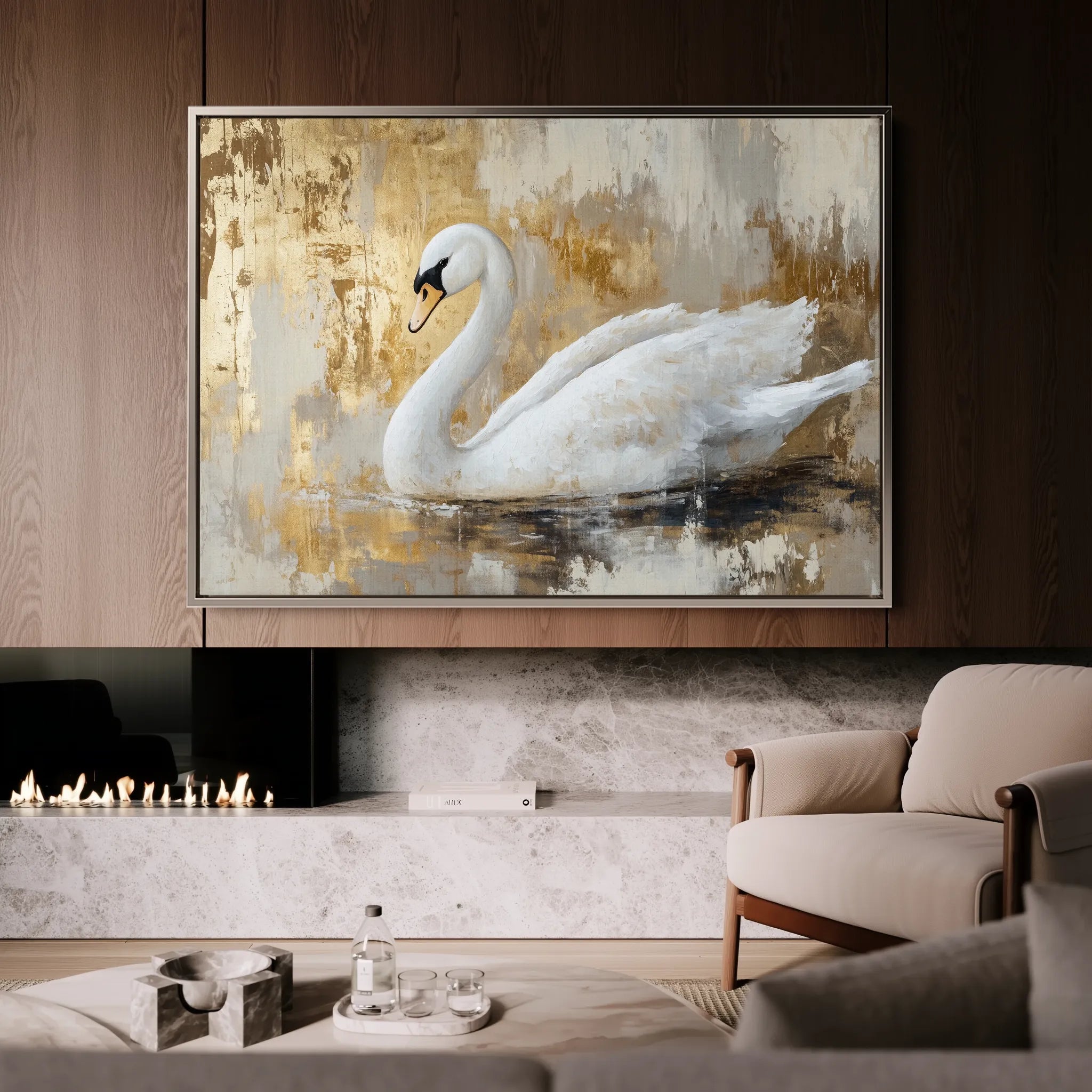 Animals 020 Canvas Art 18" x 24" / 45 x 60 cm / Black