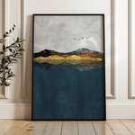 Abstract 020 Canvas Art 60 x 40 cm / Black