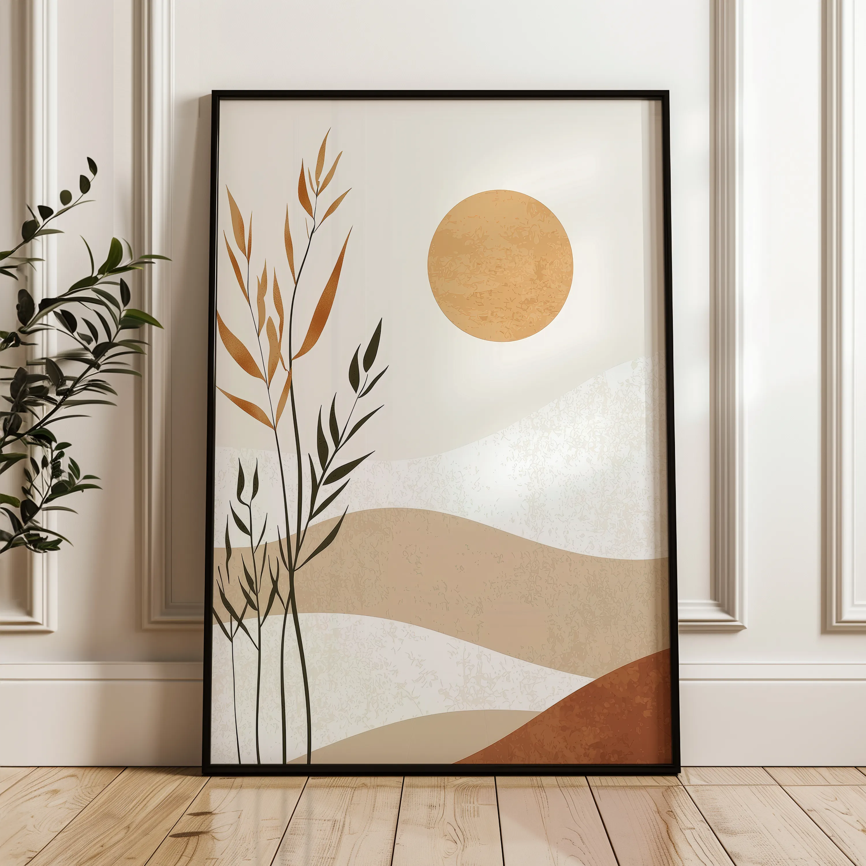 Boho 020 Canvas Art 18" x 24" / 45 x 60 cm / Black
