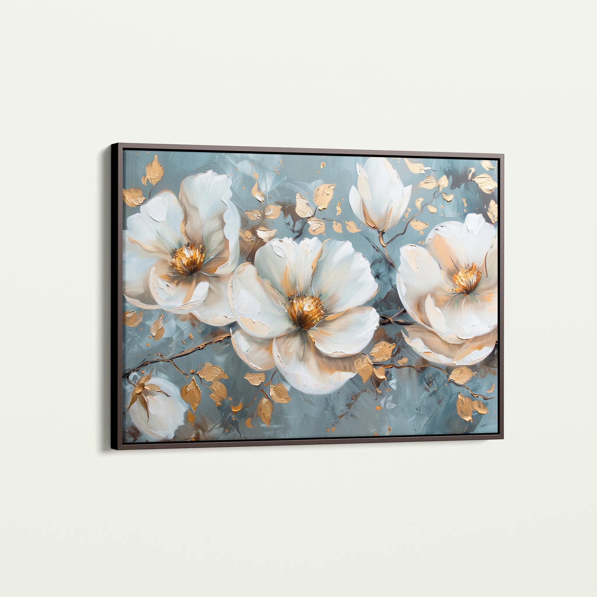 Floral 020 Canvas Art 18" x 24" / 45 x 60 cm / Black