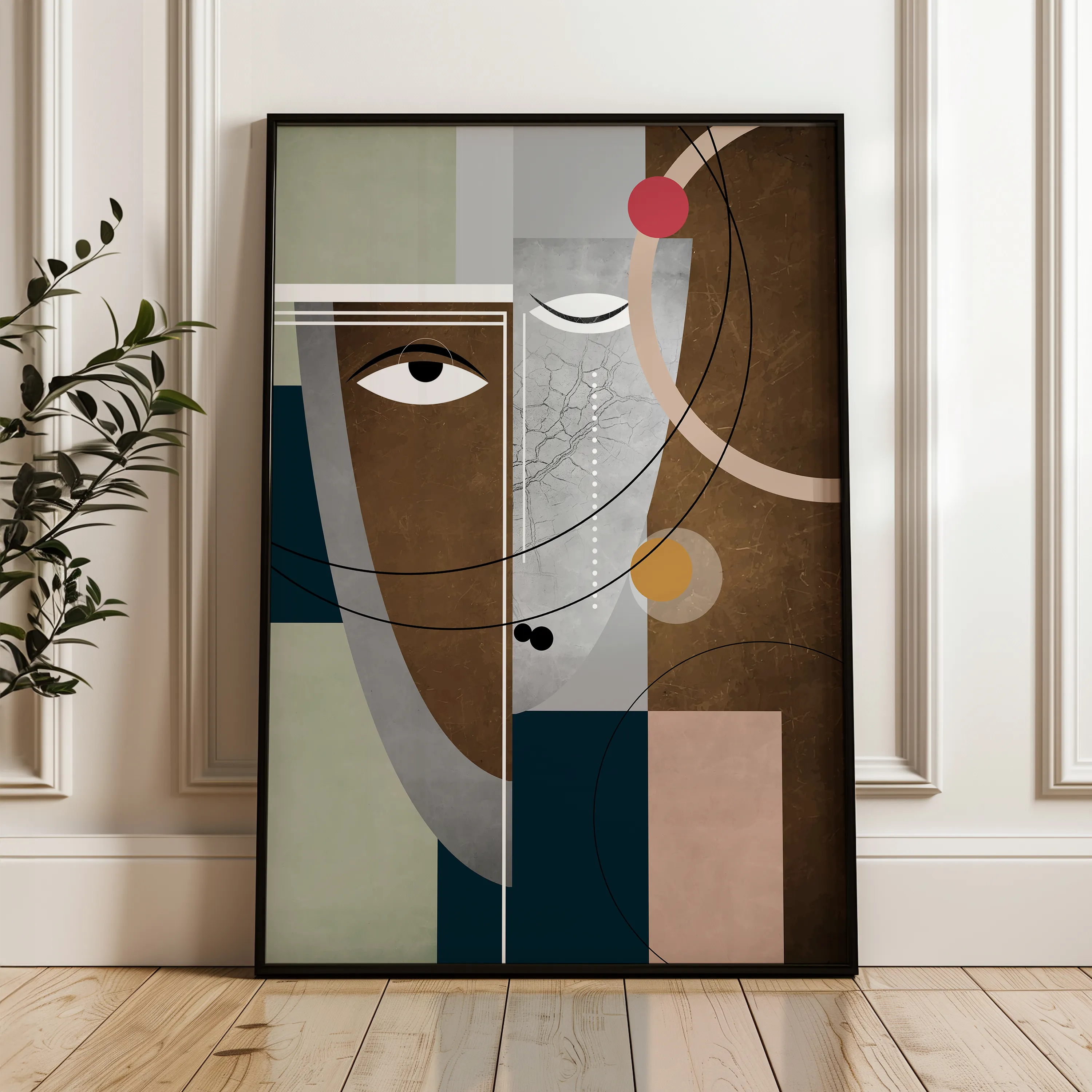 Portrait 020 Canvas Art 18" x 24" / 45 x 60 cm / Black