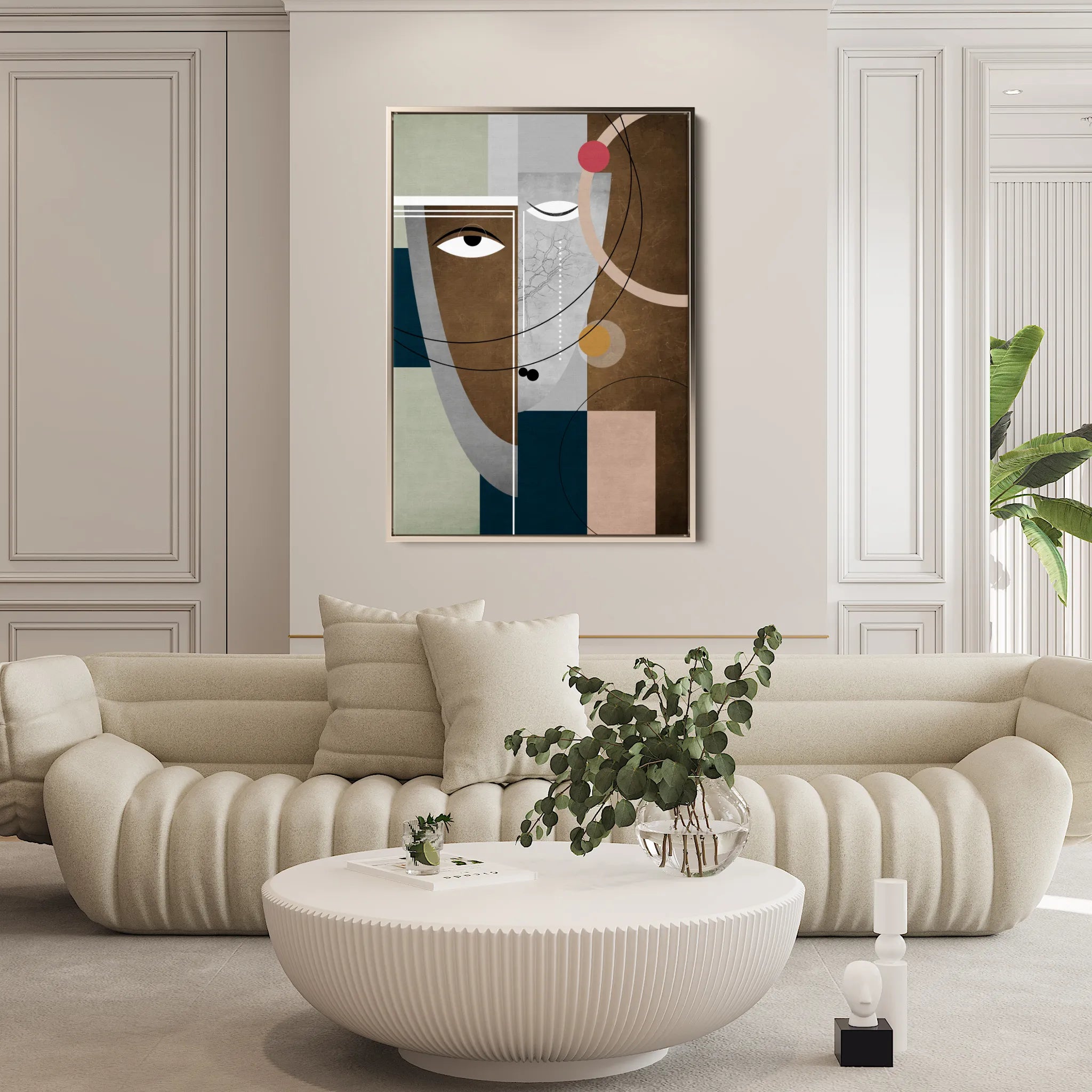 Portrait 020 Canvas Art 18" x 24" / 45 x 60 cm / Black