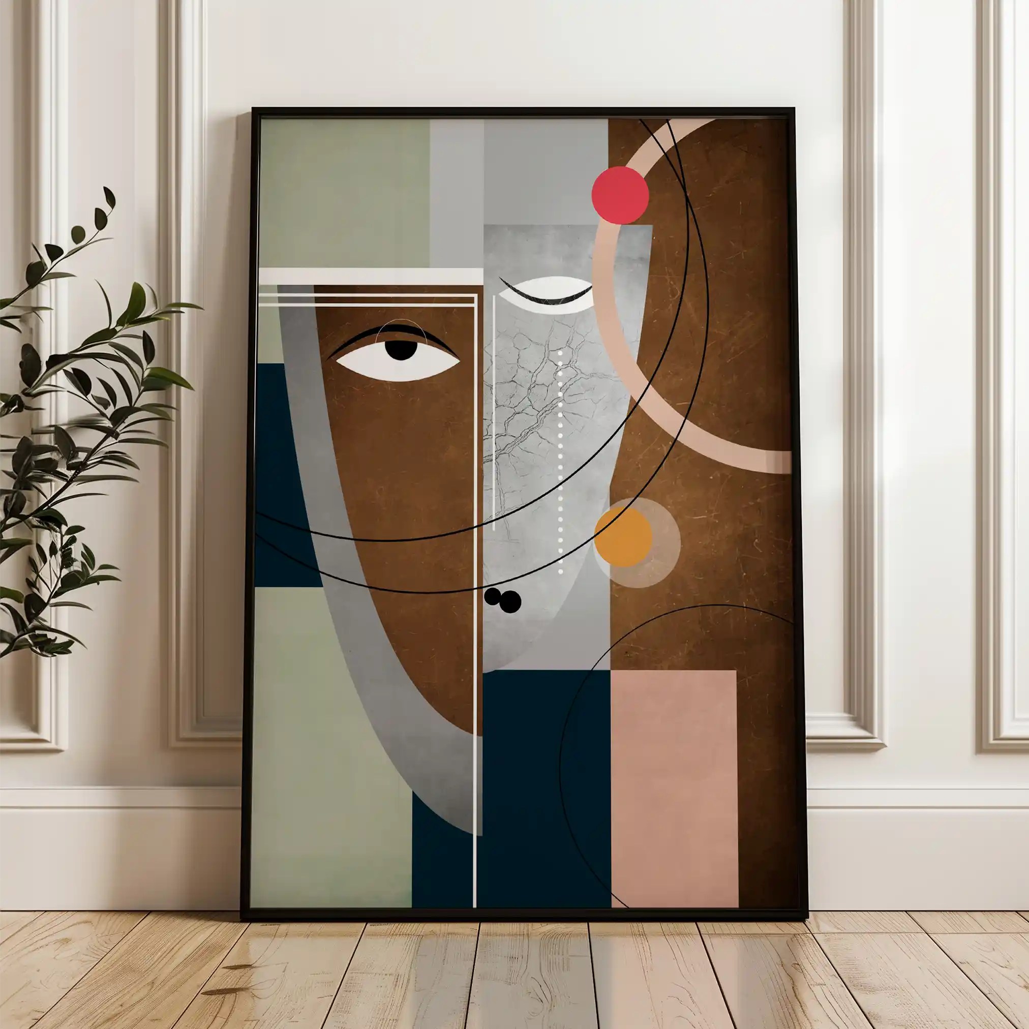 Portrait 020 Canvas Art 60 x 40 cm / Black