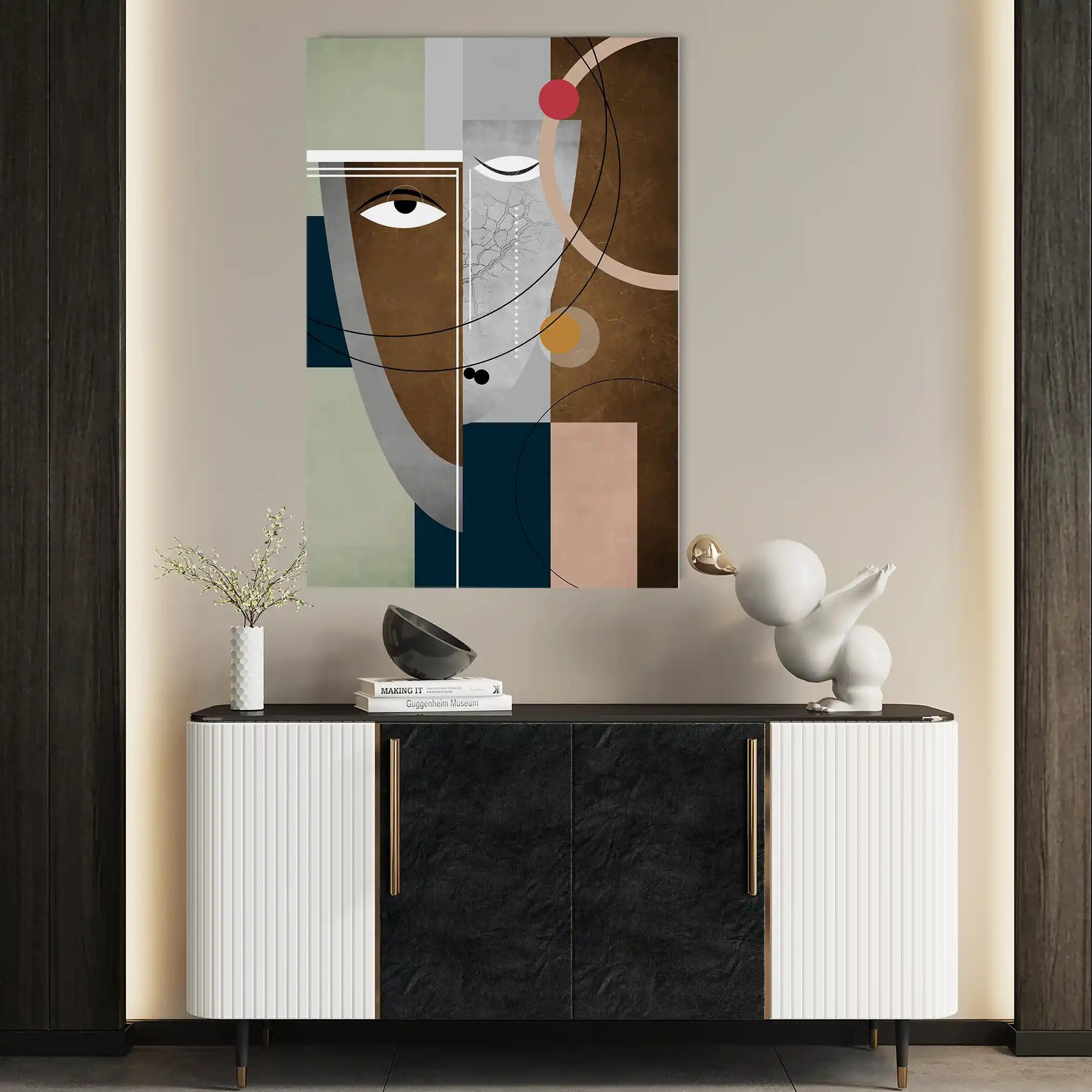 Portrait 020 Canvas Art 60 x 40 cm / Black