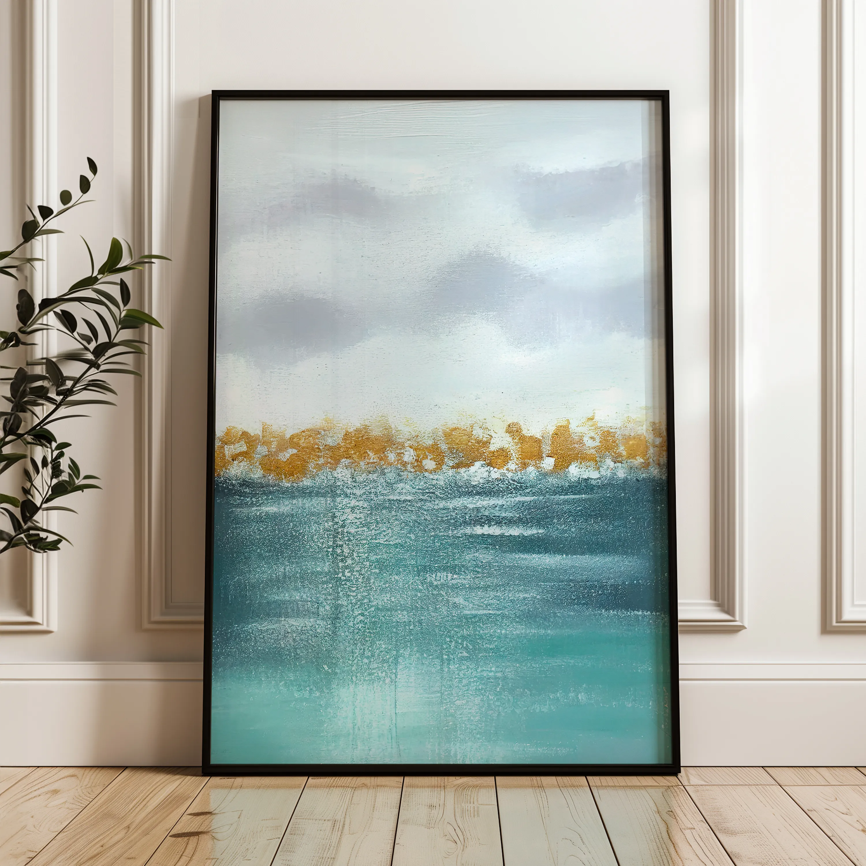 Abstract 021 Canvas Art 18" x 24" / 45 x 60 cm / Black
