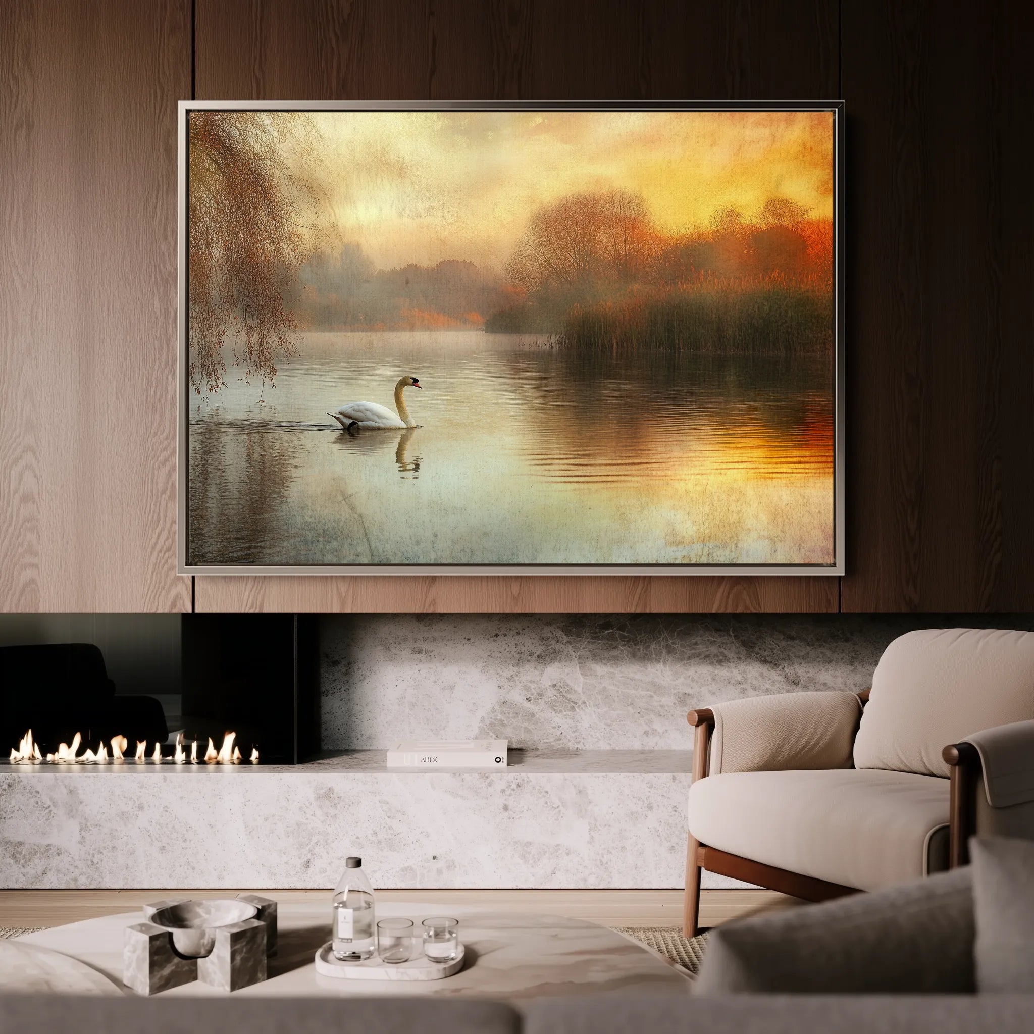 Animals 021 Canvas Art 18" x 24" / 45 x 60 cm / Black