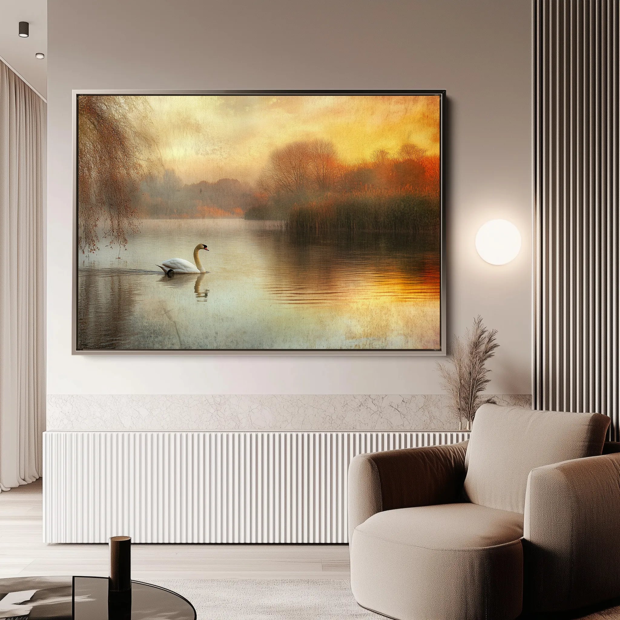 Animals 021 Canvas Art 18" x 24" / 45 x 60 cm / Black