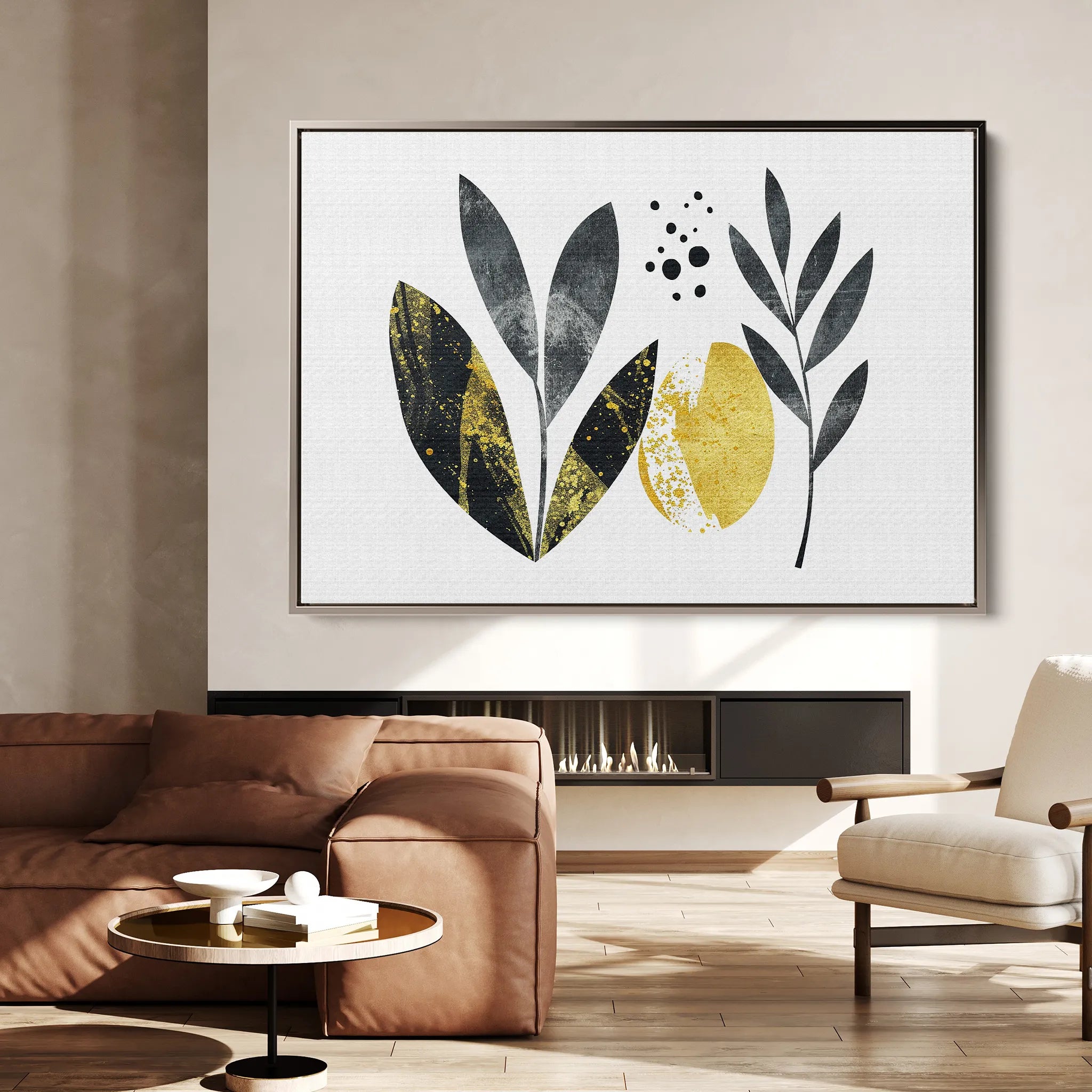 Boho 021 Canvas Art 18" x 24" / 45 x 60 cm / Black