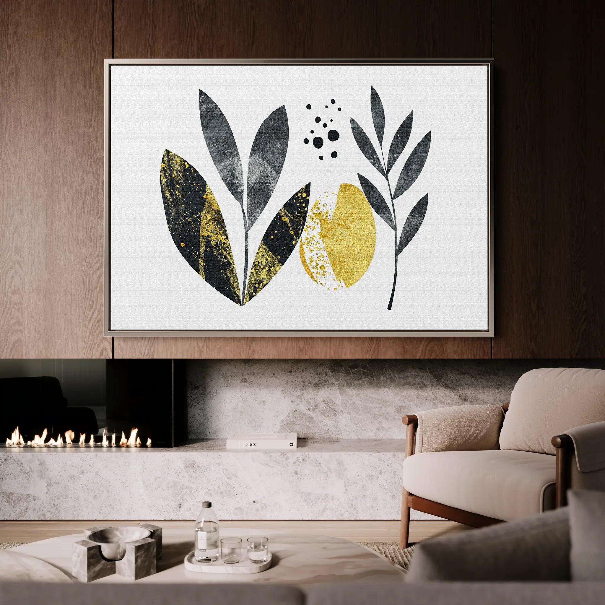 Boho 021 Canvas Art 18" x 24" / 45 x 60 cm / Black