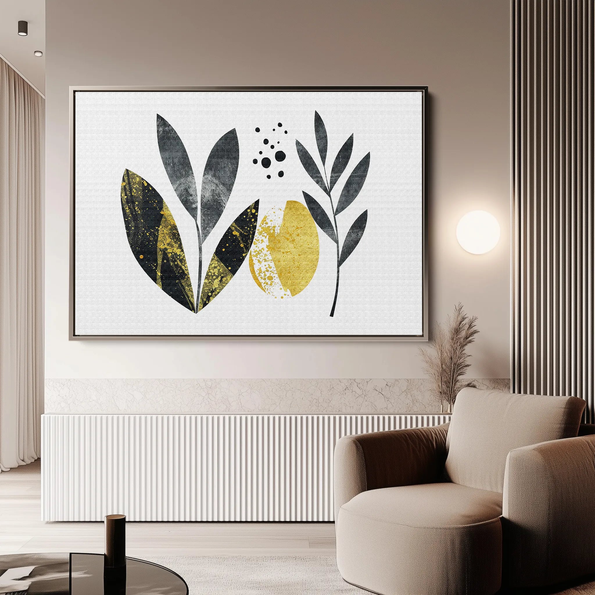 Boho 021 Canvas Art 18" x 24" / 45 x 60 cm / Black