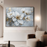 Floral 021 Canvas Art 18" x 24" / 45 x 60 cm / Black