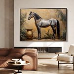 Horses 021 Canvas Art 60 x 40 cm / Black