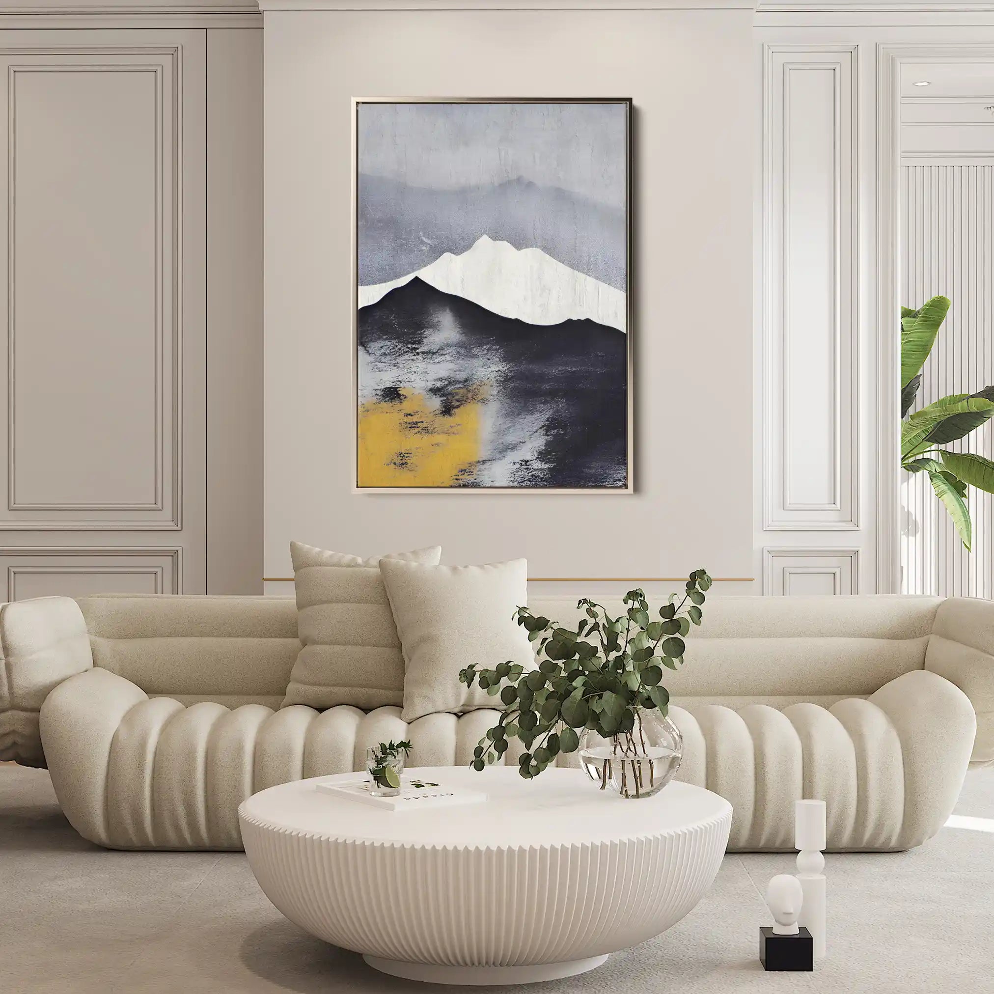 Abstract 022 Canvas Art 18" x 24" / 45 x 60 cm / Black