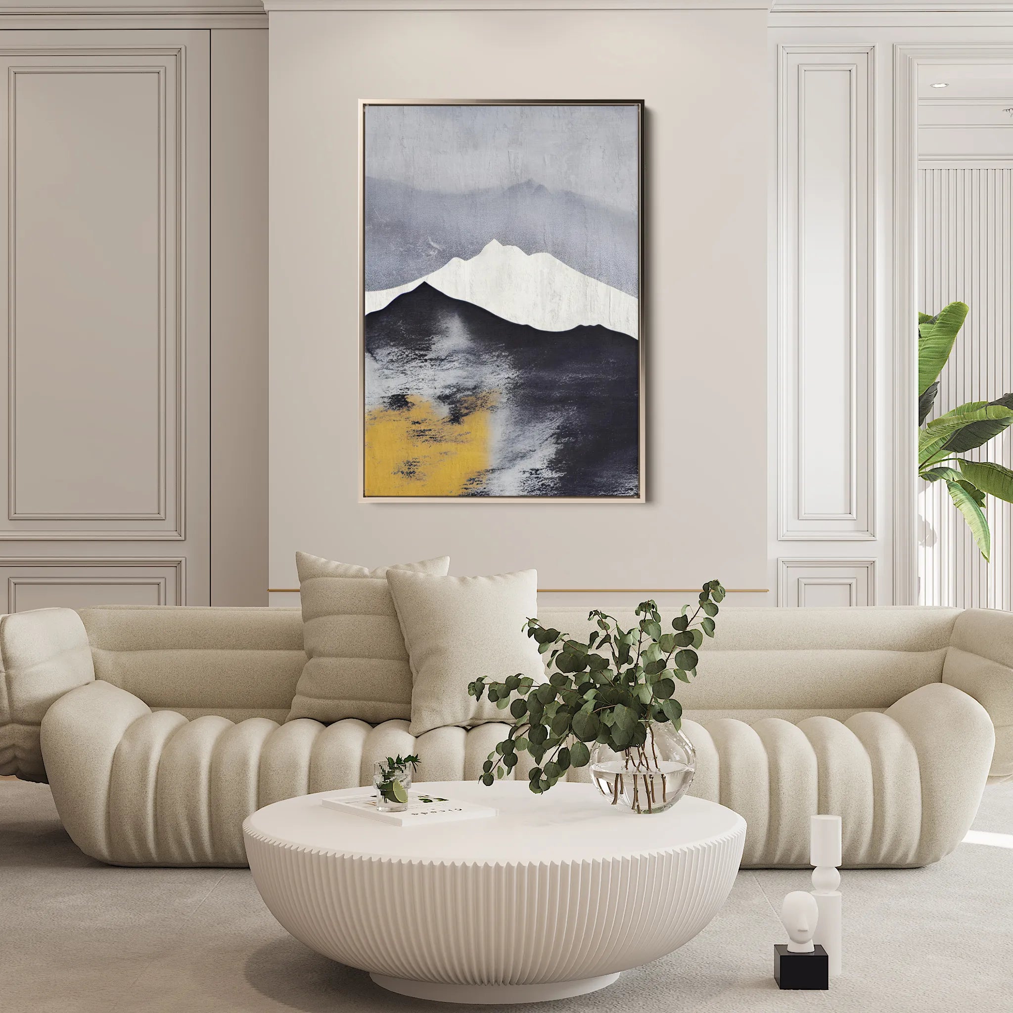Abstract 022 Canvas Art 18" x 24" / 45 x 60 cm / Black